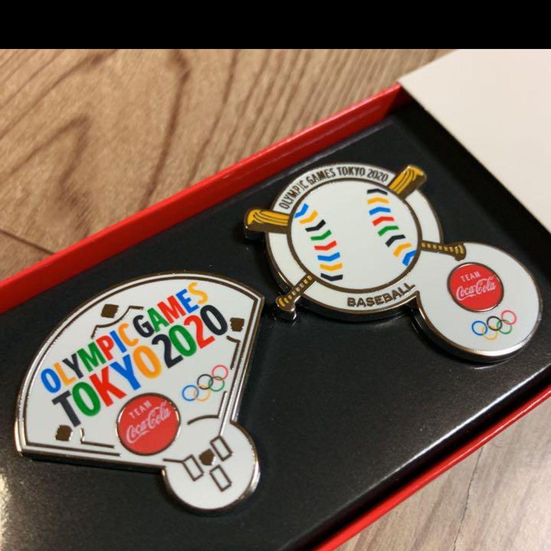 【非売品】 東京オリンピック コカ・コーラ オリジナルペアピンズ野球