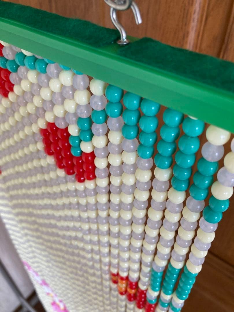 新品】ハンドメイド ビーズのれん さくらんぼ ウサギ かわいい レトロ