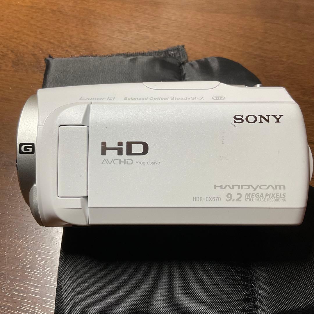 SONY HDR-CX670 ビデオカメラ本体　カメラバッグ　予備バッテリー