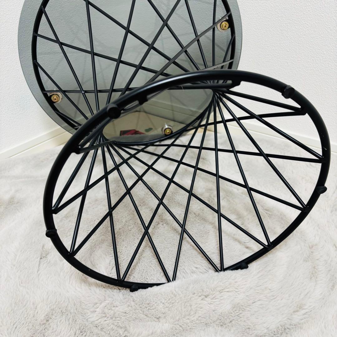 Francfranc サイドテーブル マーリア ブラック 形 家具 50cm