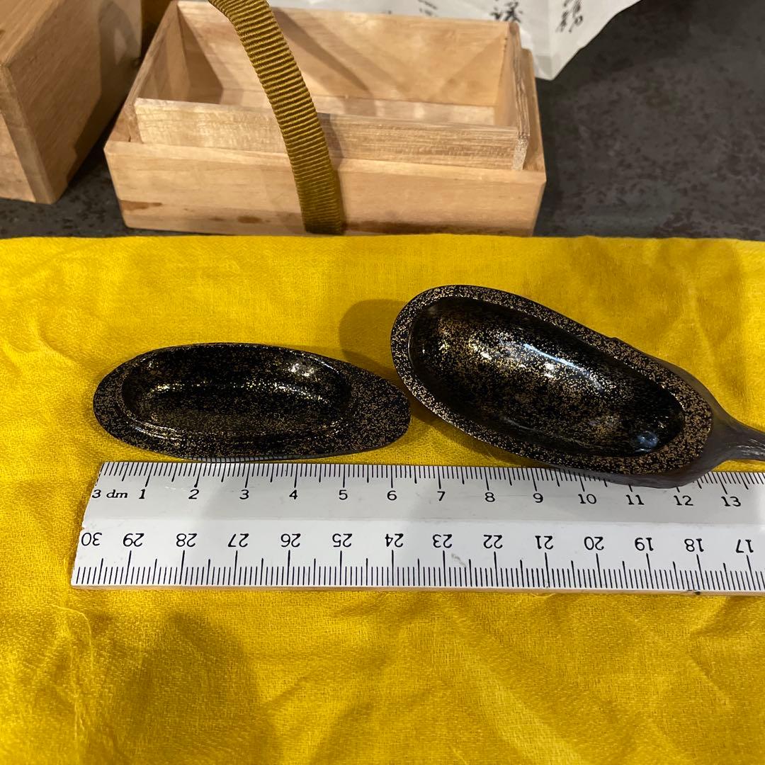 輪島　漆塗りナス型香合 木箱入り　信田福弥作