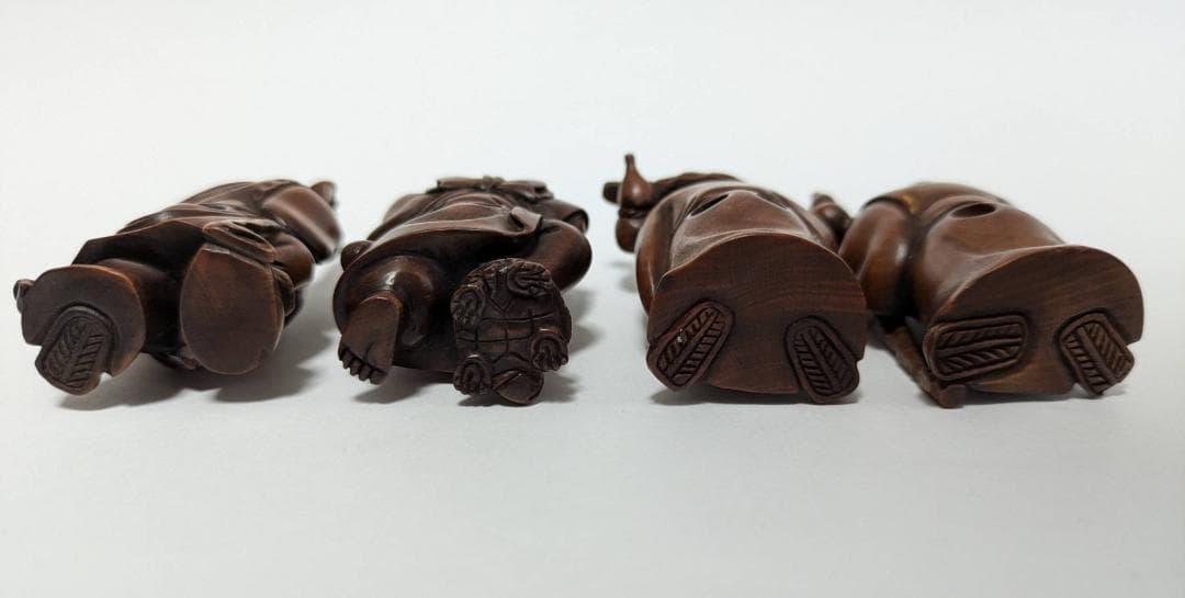 9点まとめ売り】 根付 七福神 動物 光玉 銘有り 美術品 コレクション