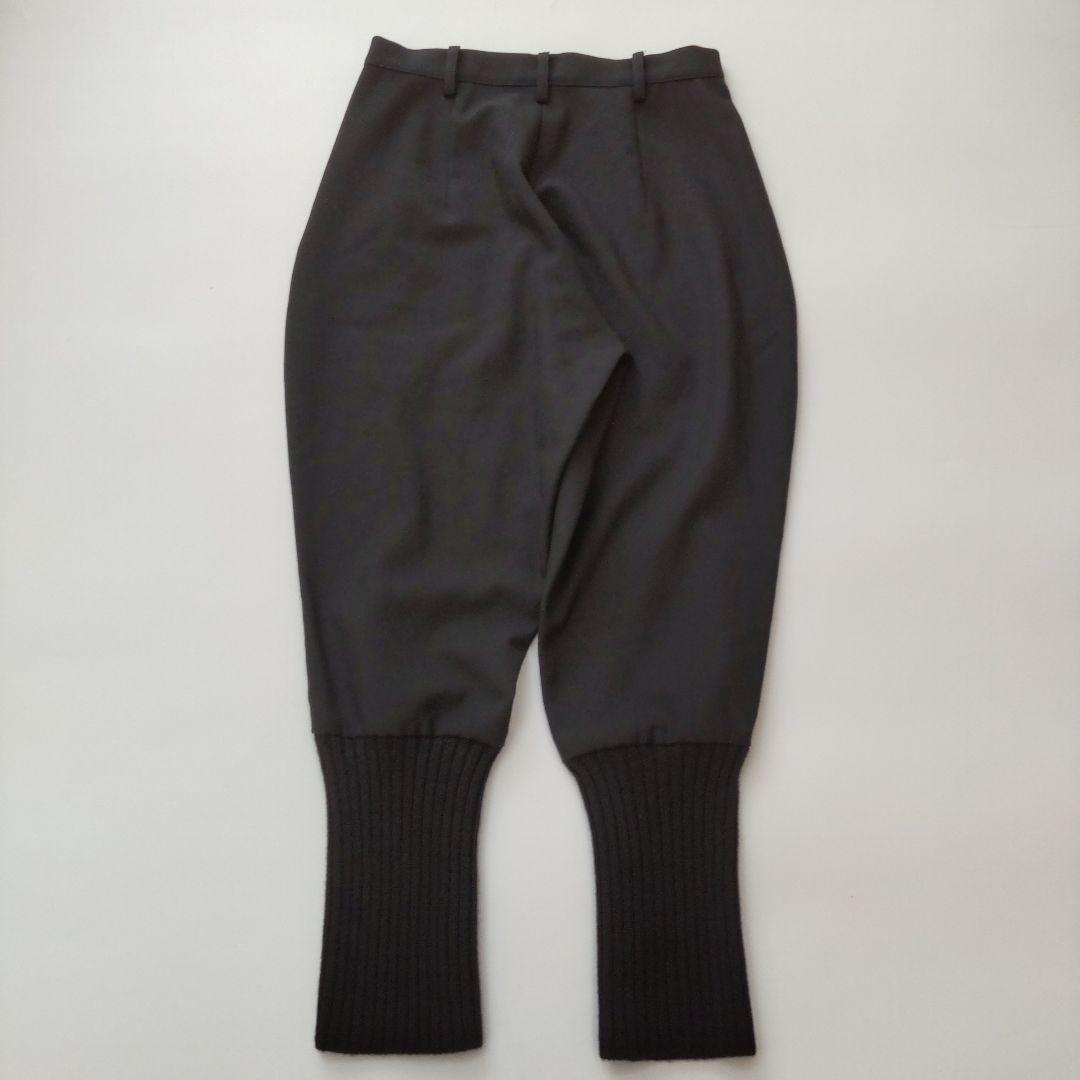 美品 ヨウジヤマモト サルエルパンツ モード 裾リブ ブラック ゆったり １