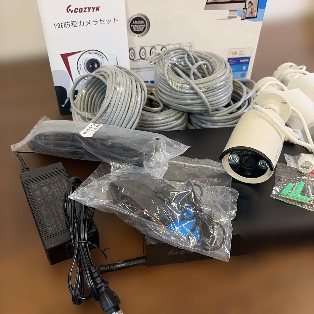 防犯カメラ4台 500万画素 2TBHDD 12/15までお値下げ中‼️