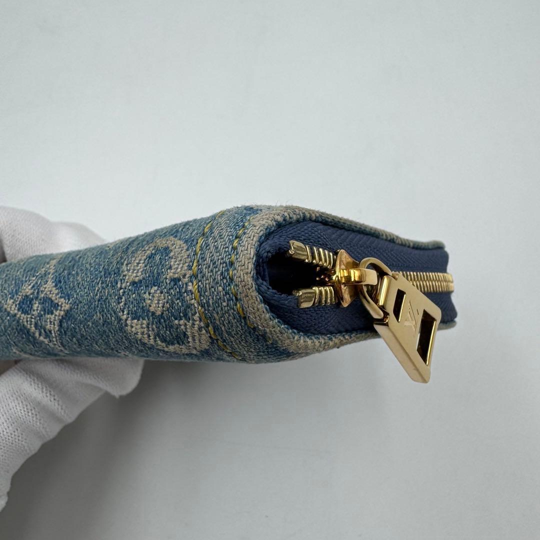 美品✨LOUIS VUITTON デニム　ケース　モノグラム　ラウンド