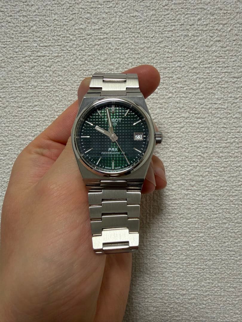 TISSOT PRX 自動巻き腕時計 グリーン 35mm 美品