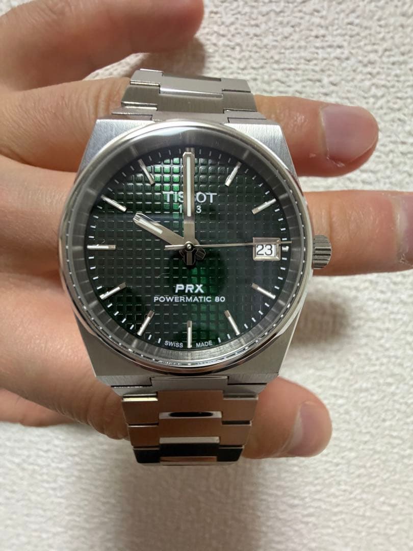 TISSOT PRX 自動巻き腕時計 グリーン 35mm 美品