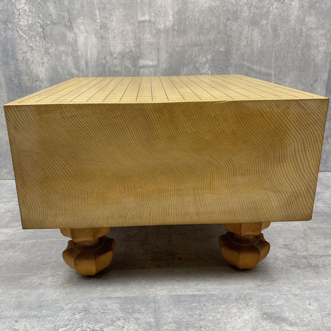 新榧　碁盤　四方柾目　へそ有　盤厚5.84寸　脚付　伝統　囲碁　プロ仕様　榧