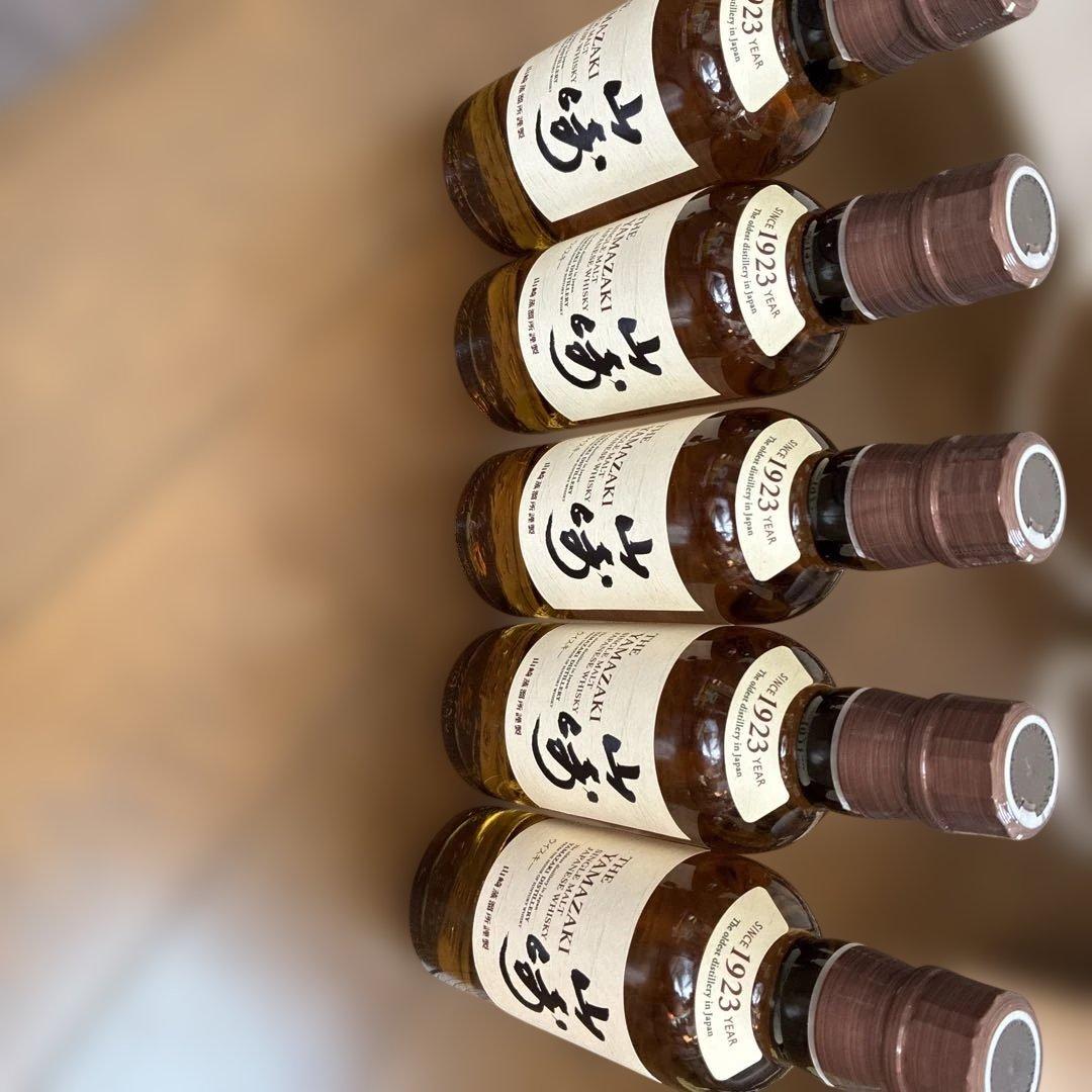 山崎 シングルモルトウイスキー 180ml✖️5本 サントリーシングルモルトウイスキー 山崎 180ml 5本 【公式通販】