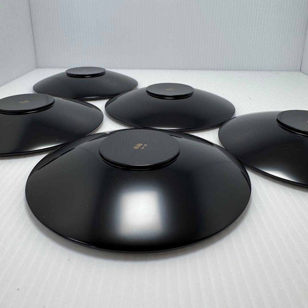 新品 輪島塗 慶塚 慶塚漆器 茶托 和皿 漆器 漆 器 お茶請け 丸 黒