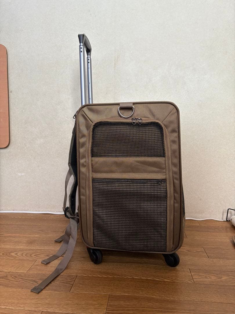 PET SOIEX ブラウンキャリーバッグ&カート 犬用品