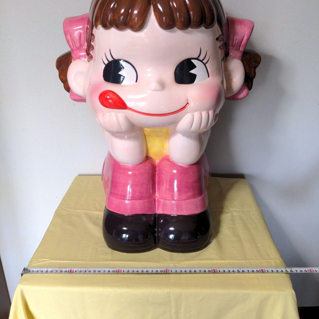 不二家　ジャンボペコちゃん人形　陶器製　非売品