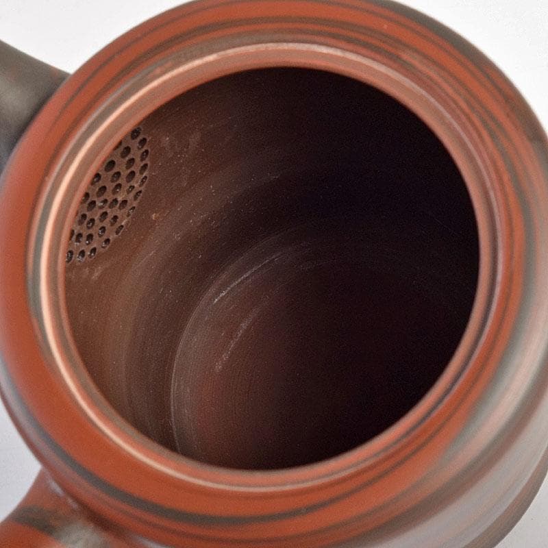 煎茶道具　常滑焼　小西洋平作　窯変　茶器　急須　煎茶碗　五客　共箱　MR9434