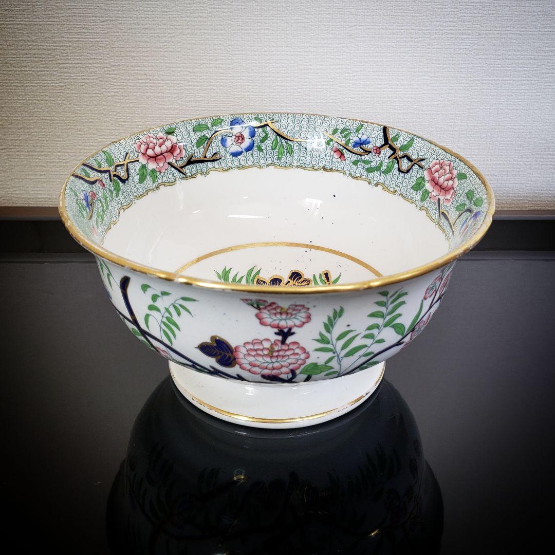 大聖寺伊万里金襴手描分花に青海波八角5寸皿2枚D931AS-CRx