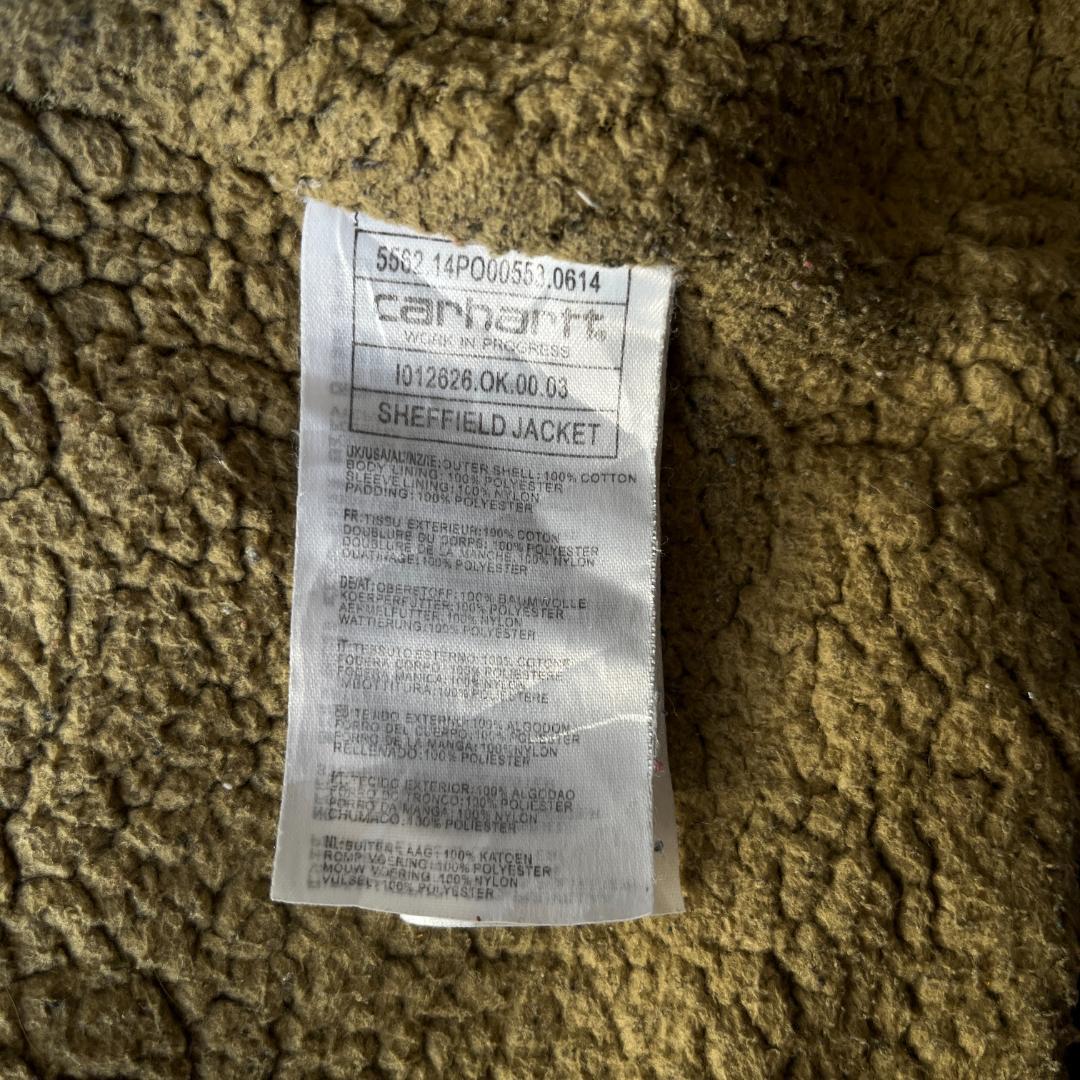 00s Carhartt ダック地デッキジャケット 紺 XL A691 裏ボア