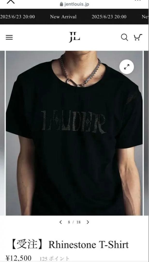 jentlouis ラインストーンTシャツ