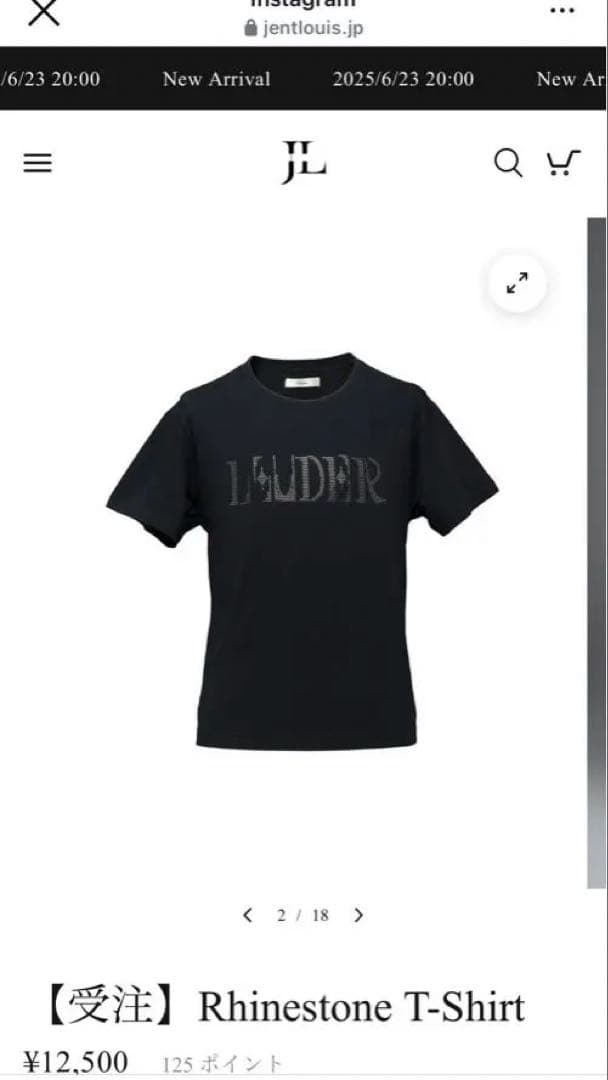 jentlouis ラインストーンTシャツ