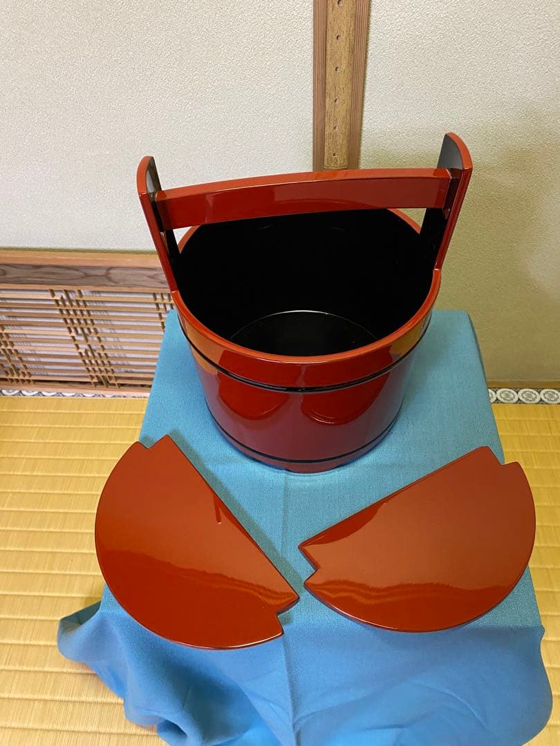 茶道具/手桶水指 豪秀(坂水秀雄)朱黒 輪島塗 茶器水指 工芸品 - メルカリ