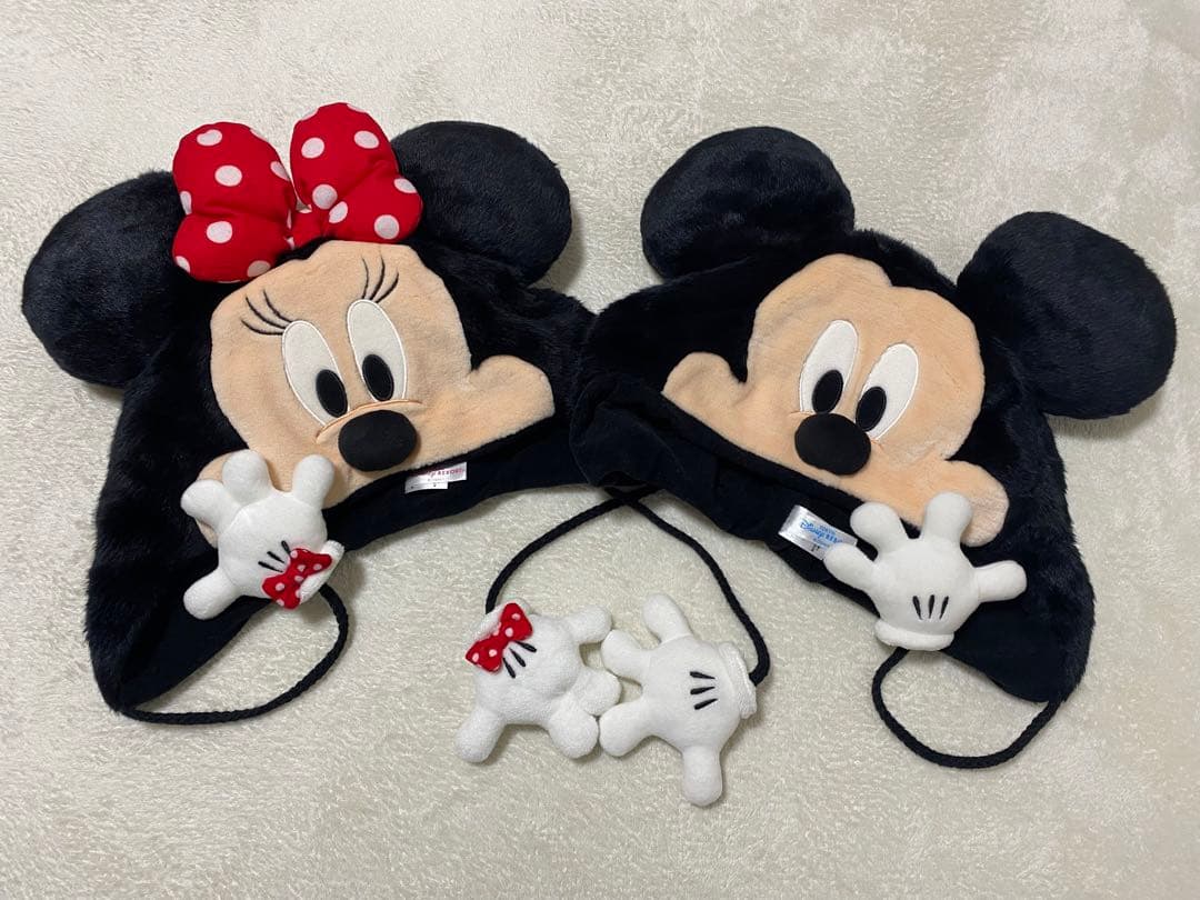 ディズニー】ミッキーミニーキャップ ペアセット ディズニー ミッキー