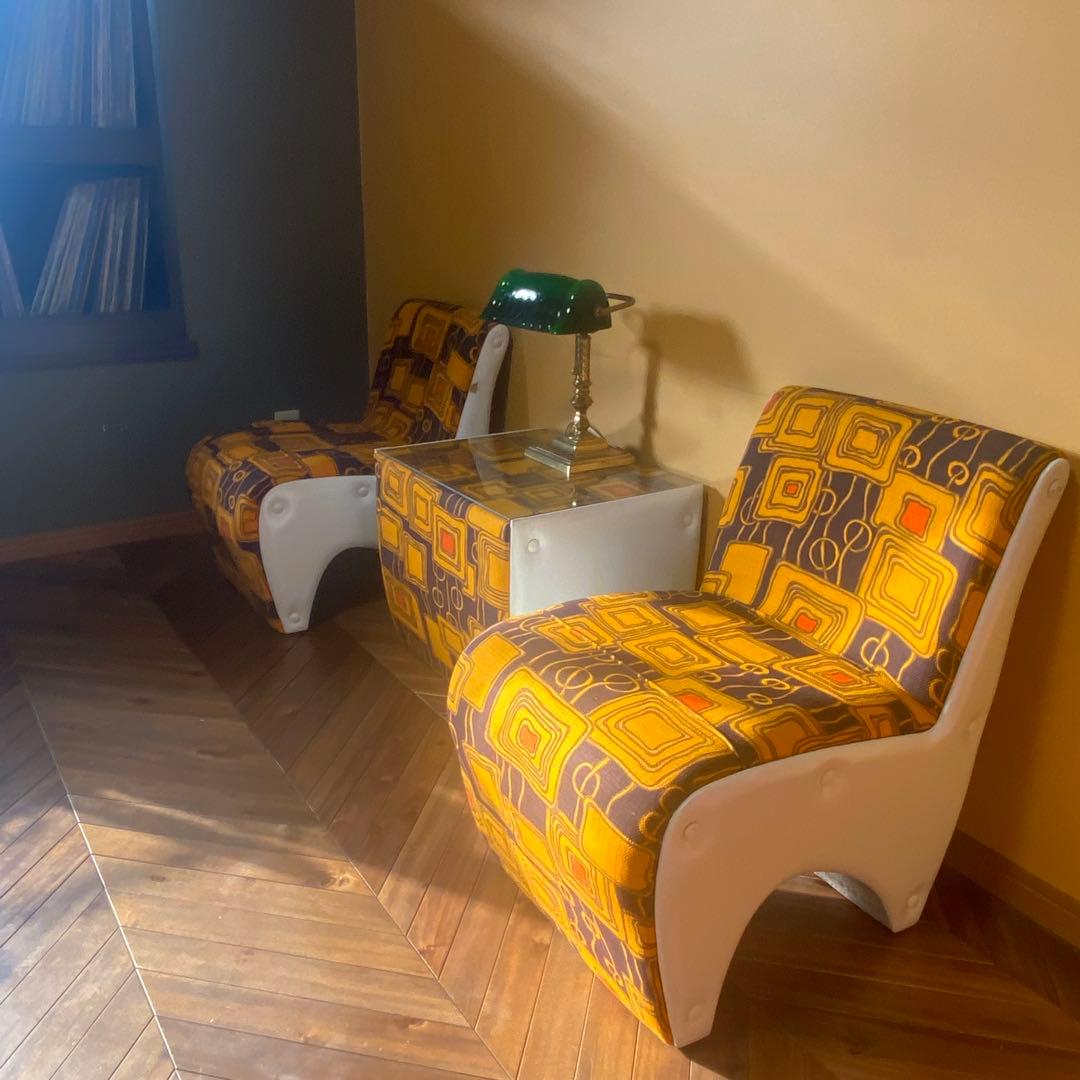 専用　ミッドセンチュリー　昭和レトロ　チェア2脚テーブルセット