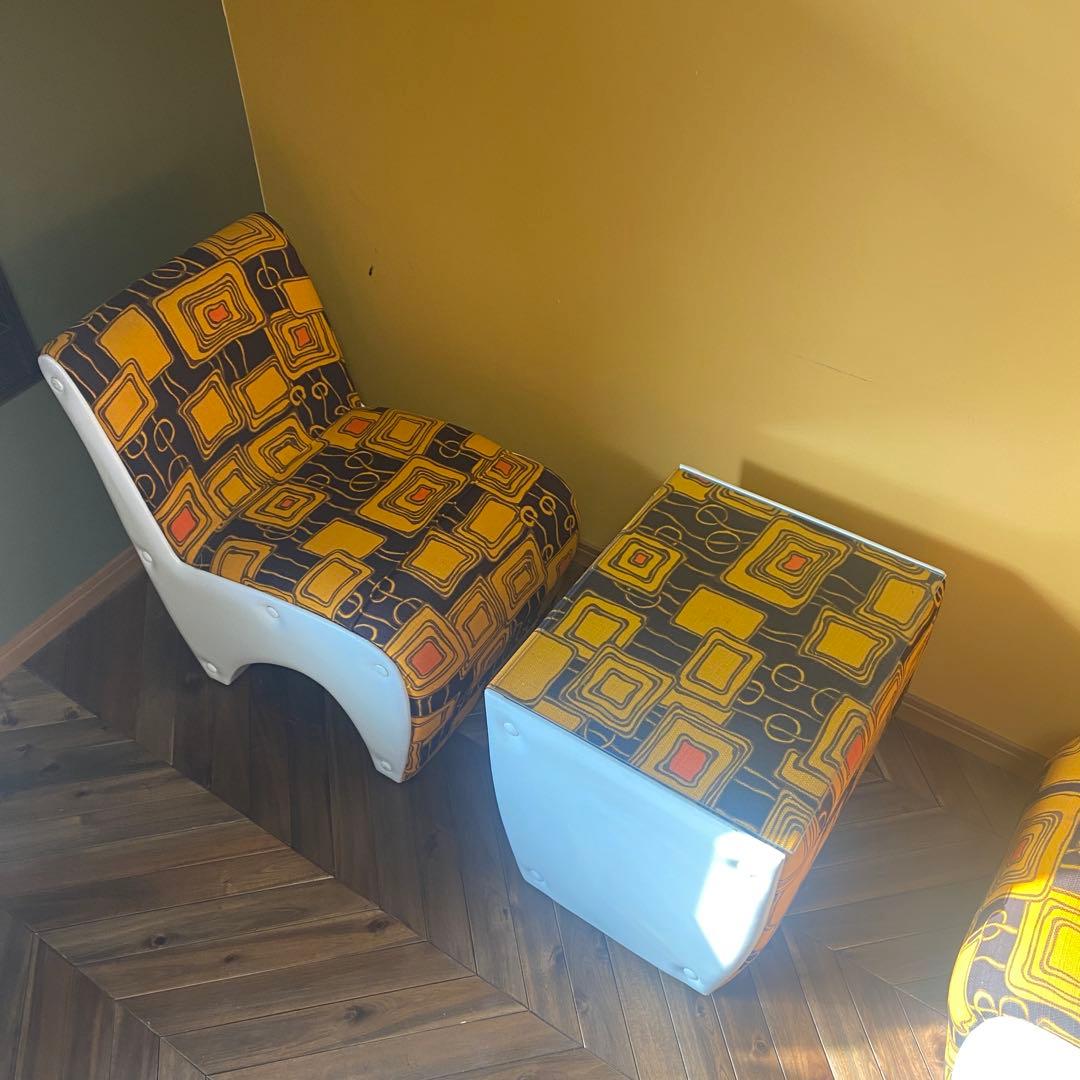 専用　ミッドセンチュリー　昭和レトロ　チェア2脚テーブルセット