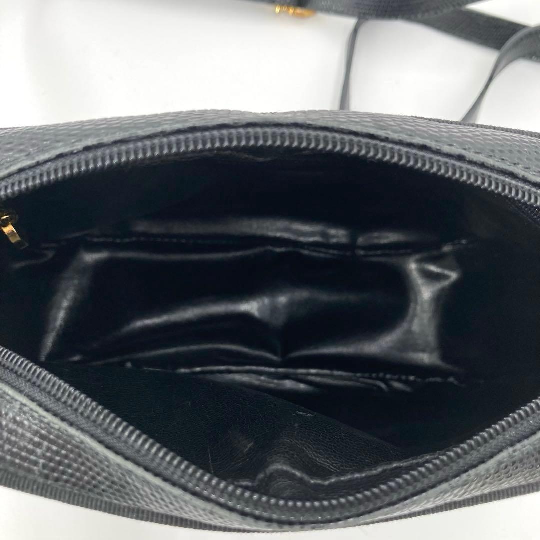 美品✨サルヴァトーレ フェラガモ ヴァラ リザード ショルダーバッグ ブラック