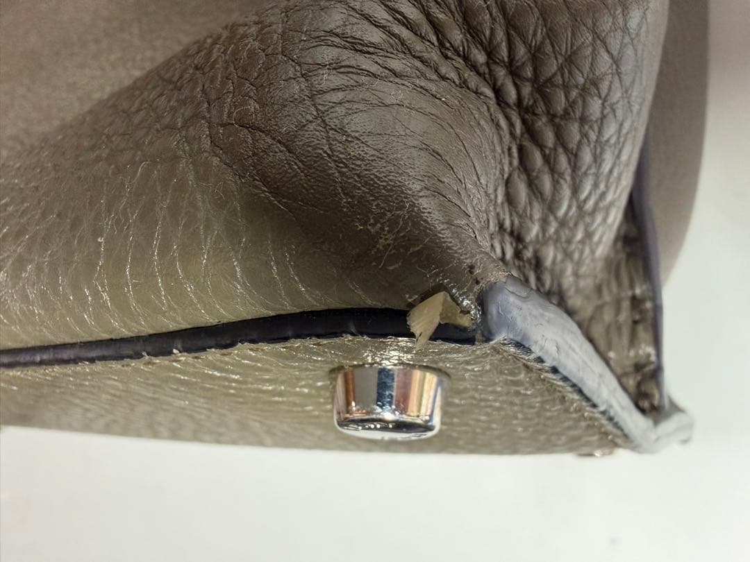 Fendi ピーカブー　グレー／イエロー　メンズバッグ