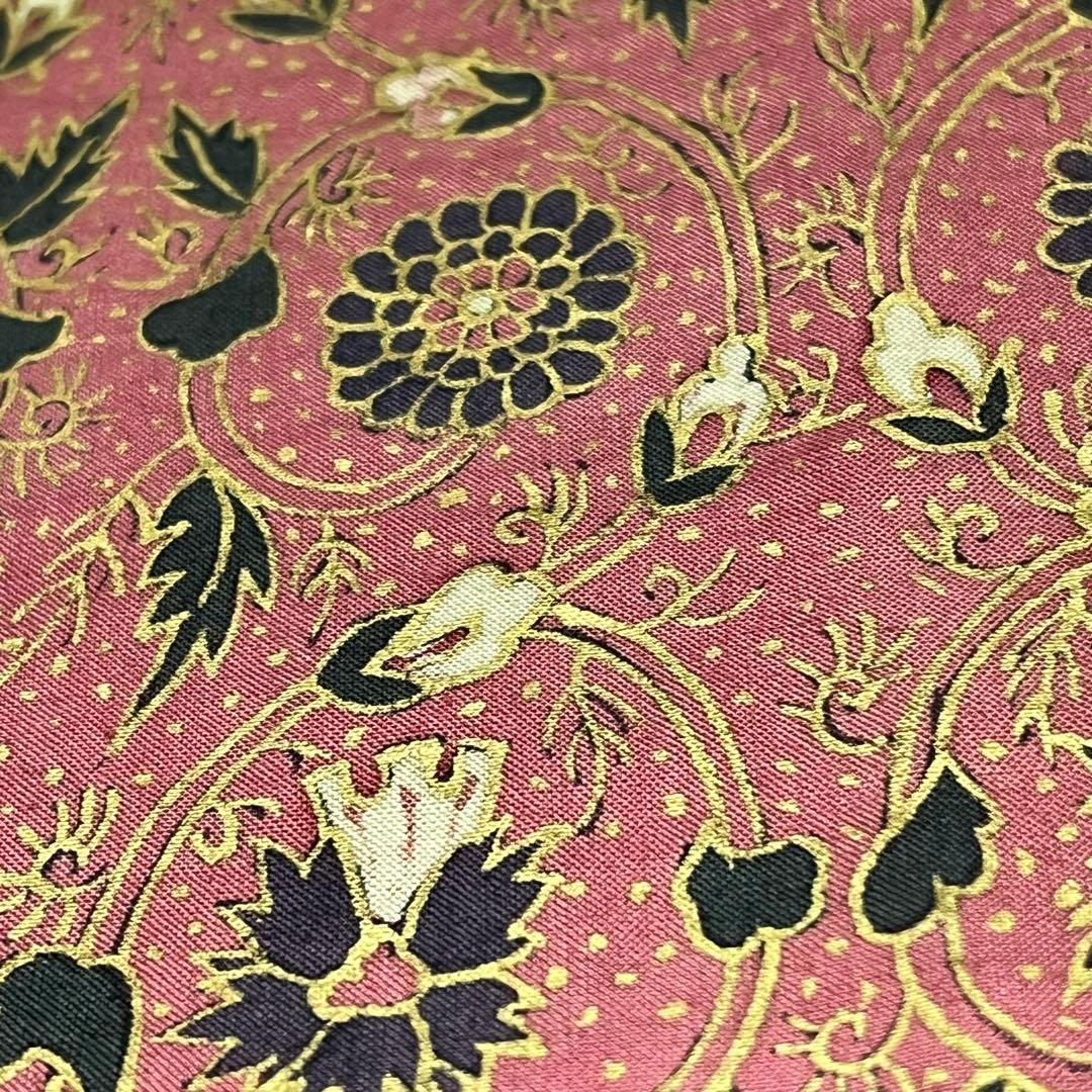 珍品】松莚流 帛紗 袱紗 『赤地霰手金更紗』 更紗 金更紗 煎茶 茶道具