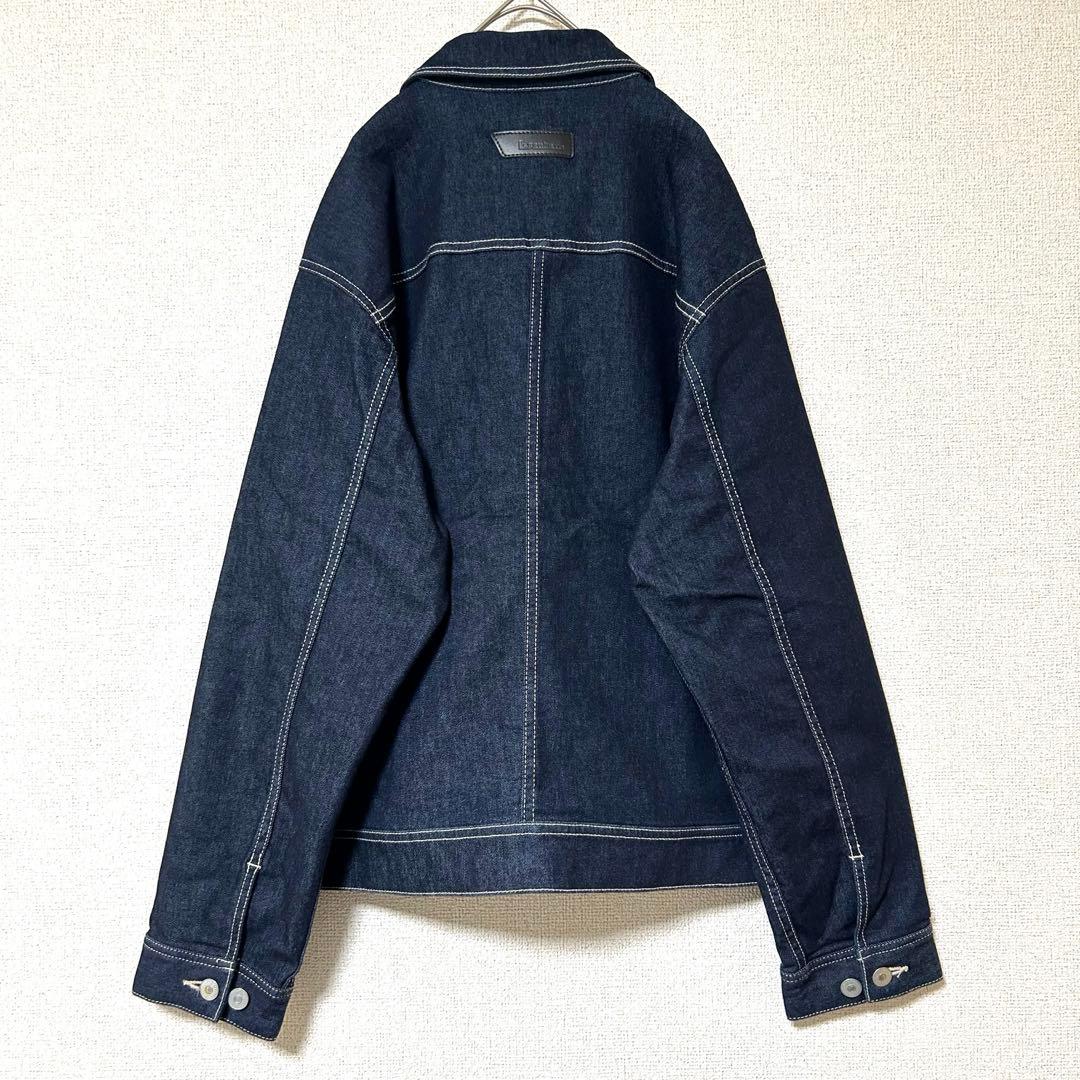 【美品】 サンタフェ Santafe デニムジャケット ポケットロゴ XL相当