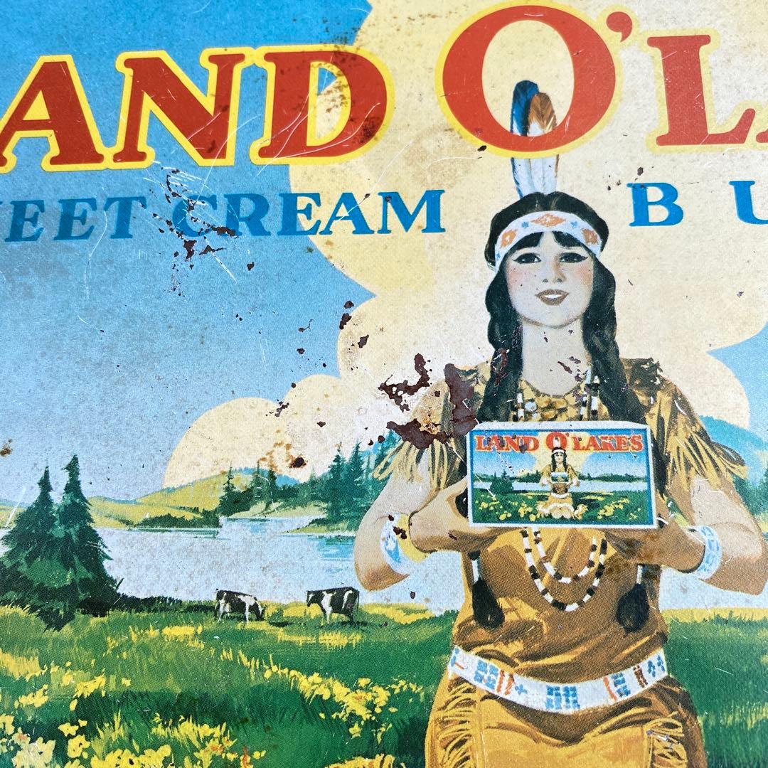 レア ブリキトレイ ヴィンテージ ランド O レイク1950年代 USA