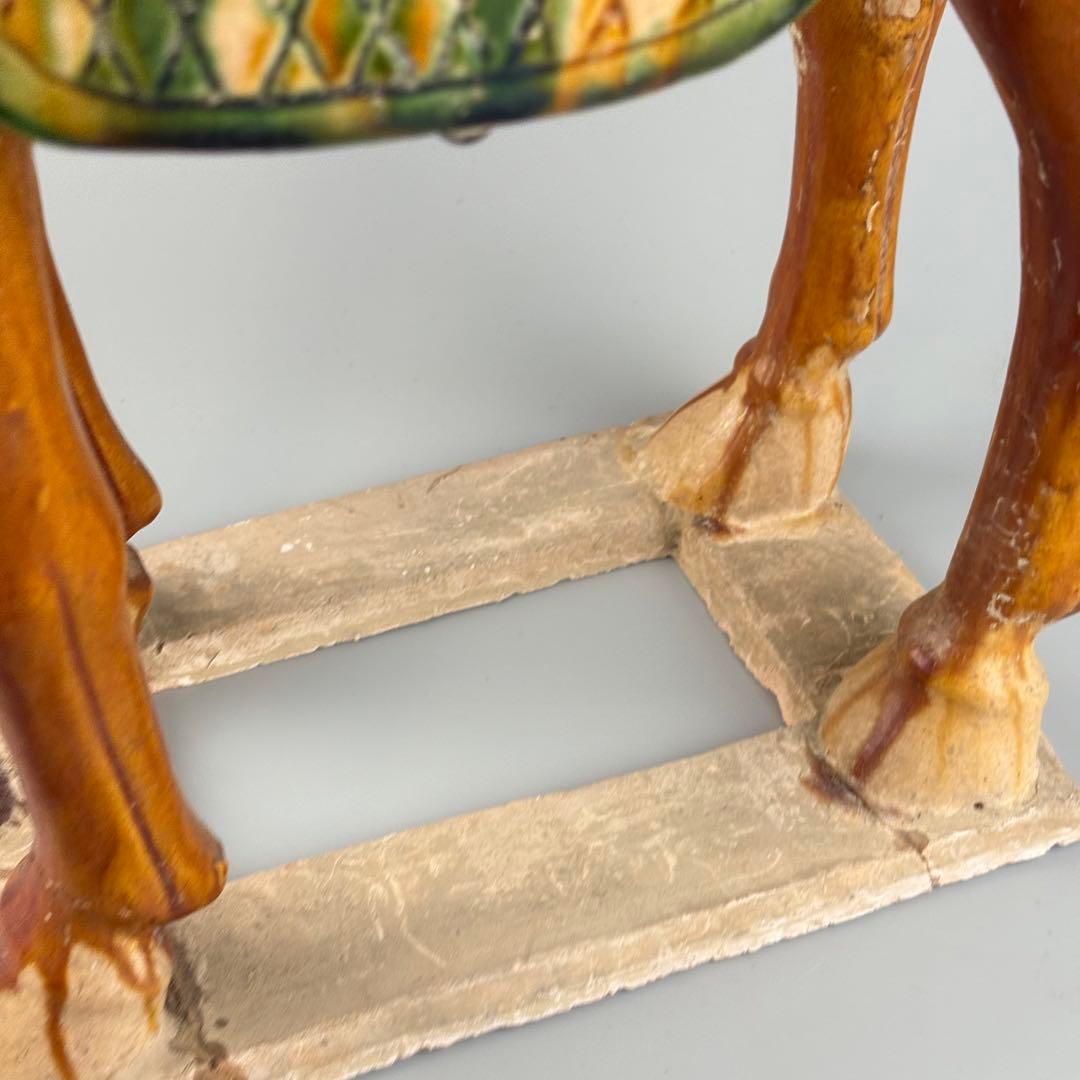 中国 馬 土器 彩陶 三彩