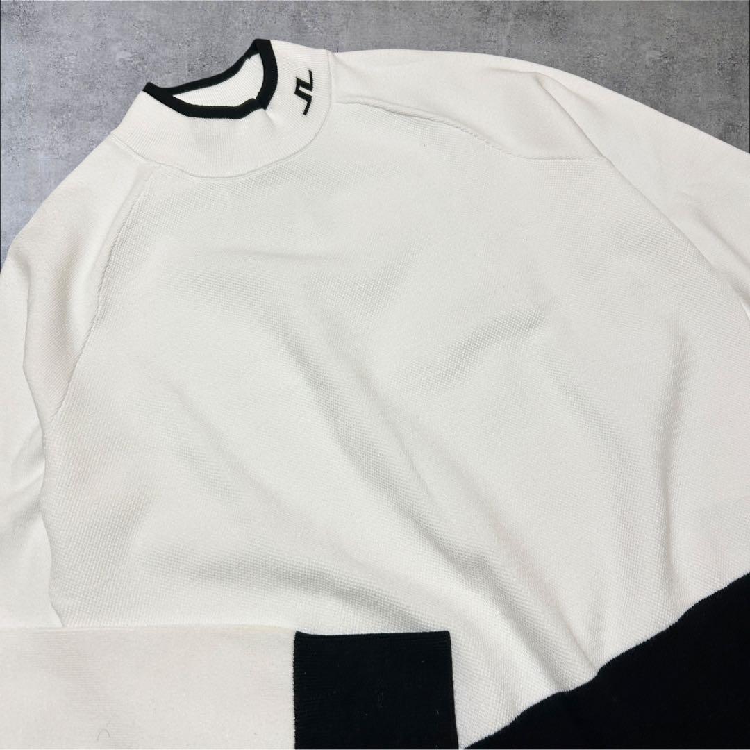 新品 J.LINDEBERG S~Mサイズ カラーブロックニットセーター