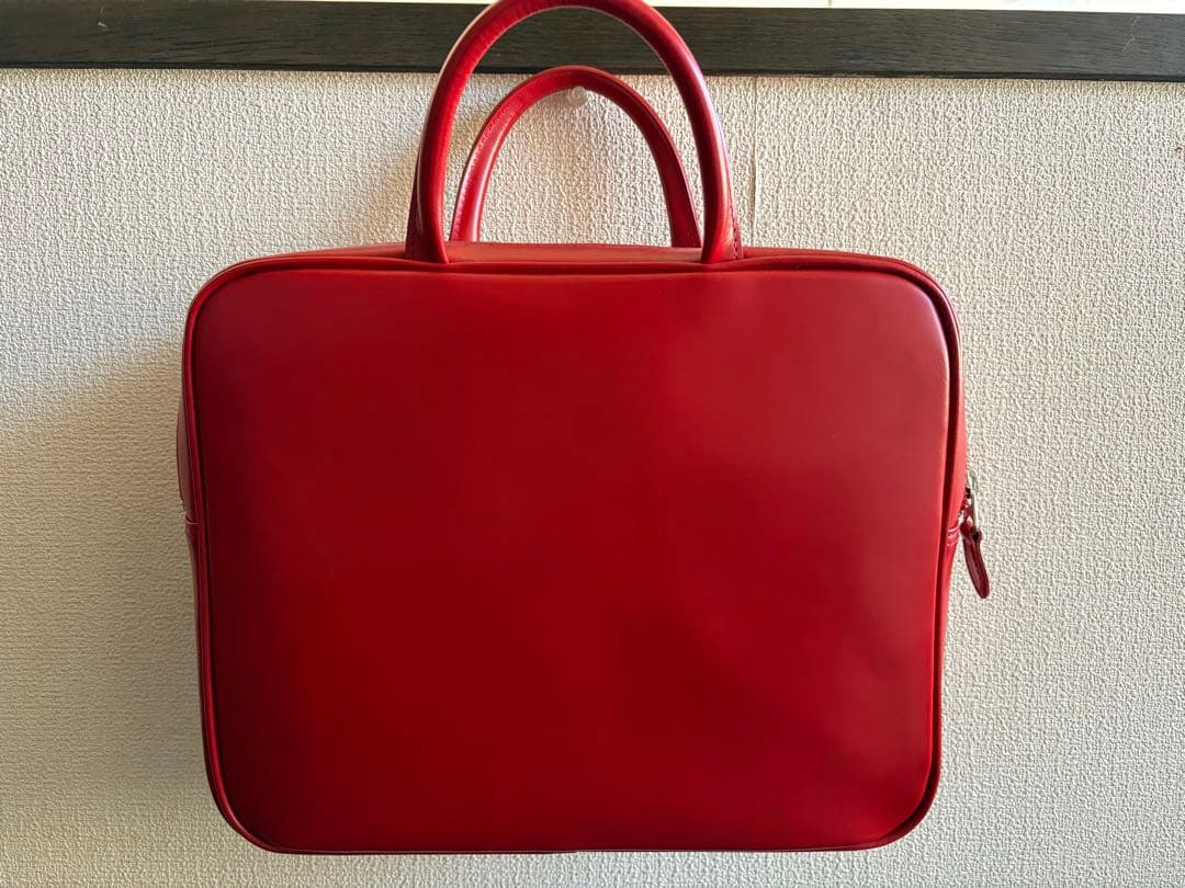 コムデギャルソン　青山　スクエア　バッグ　赤