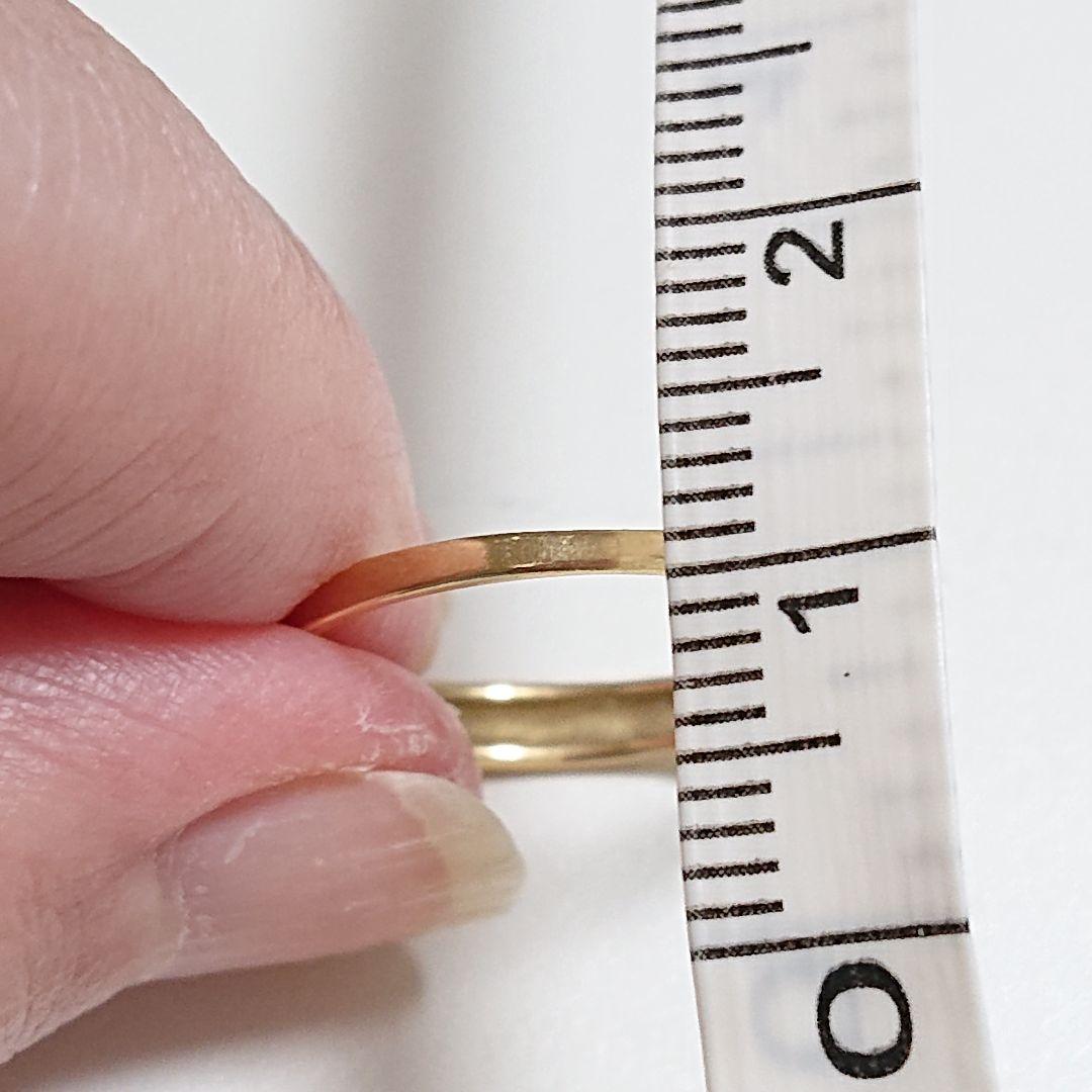 k18 シンプル イエローゴールド 地金 リング 指輪 14号 18金