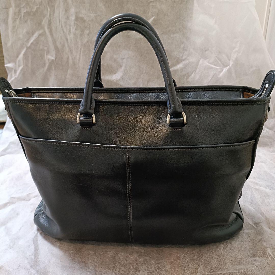 値下げ可☆極美品☆エルゴポック　レザー ビジネスバッグ　 A4収納 2way