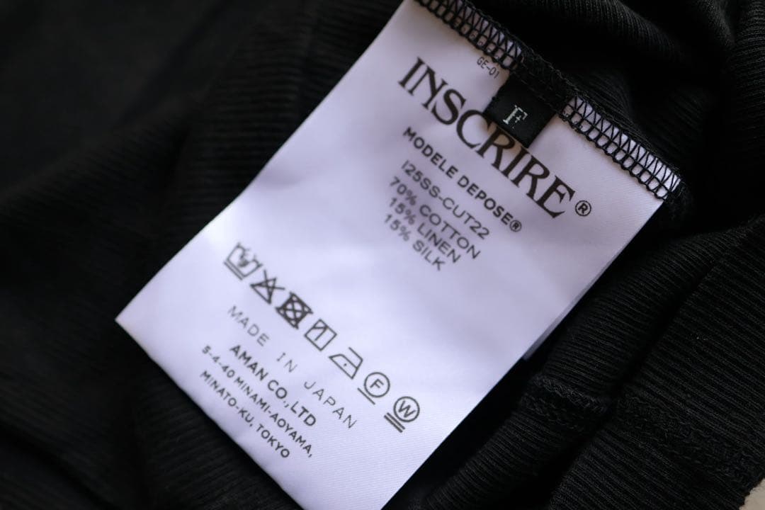 INSCRIRE アンスクリア タンクトップ 2枚セット ブラック