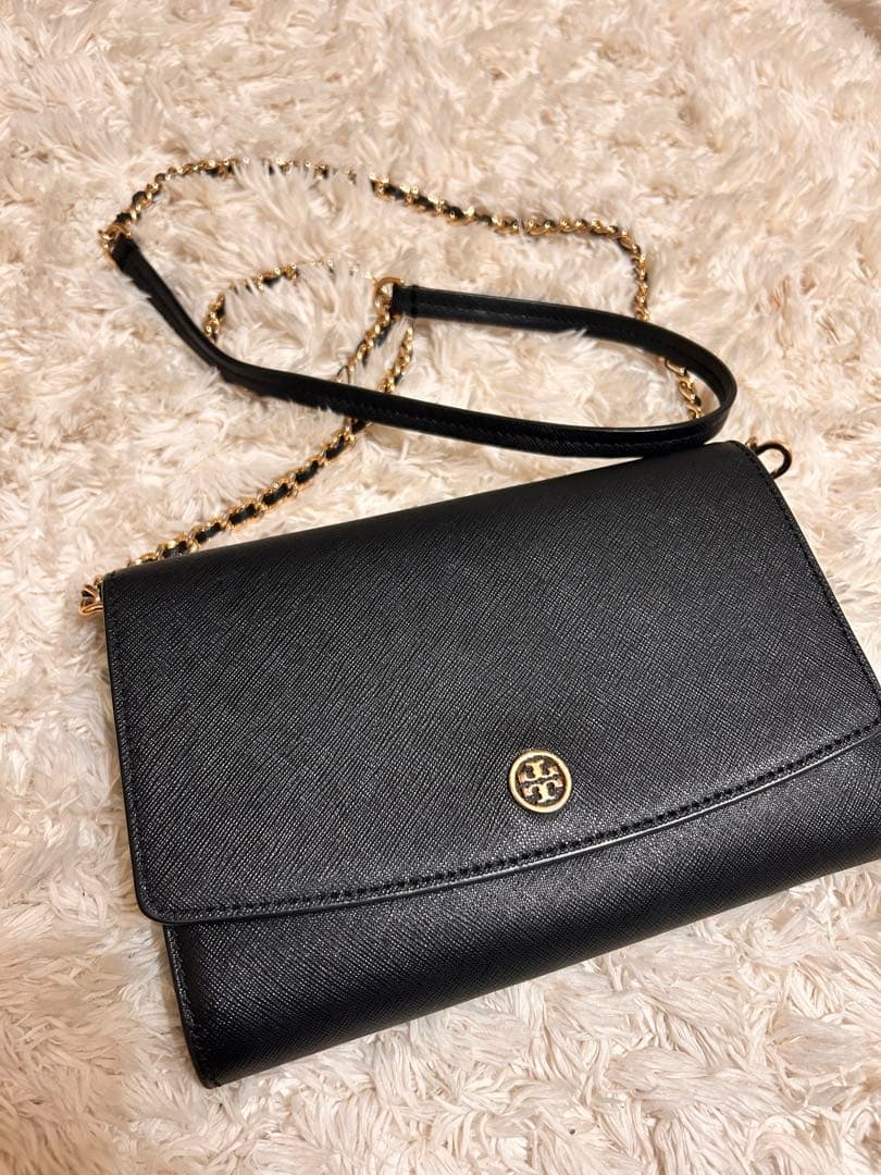 【美品】　トリーバーチ　チェーンウォレット　ロビンソン　ブラック