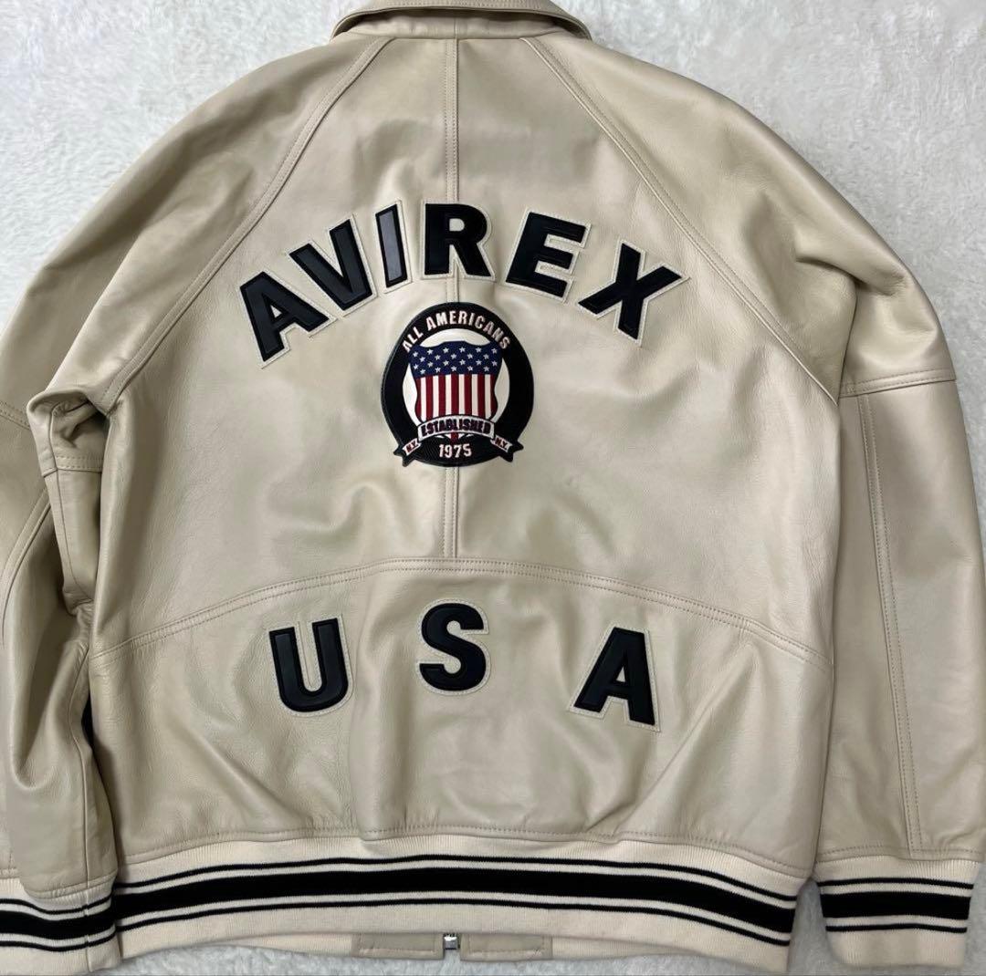 Kaneee KEIJU着用】AVIREX レザージャケット 羊革 ラッパー