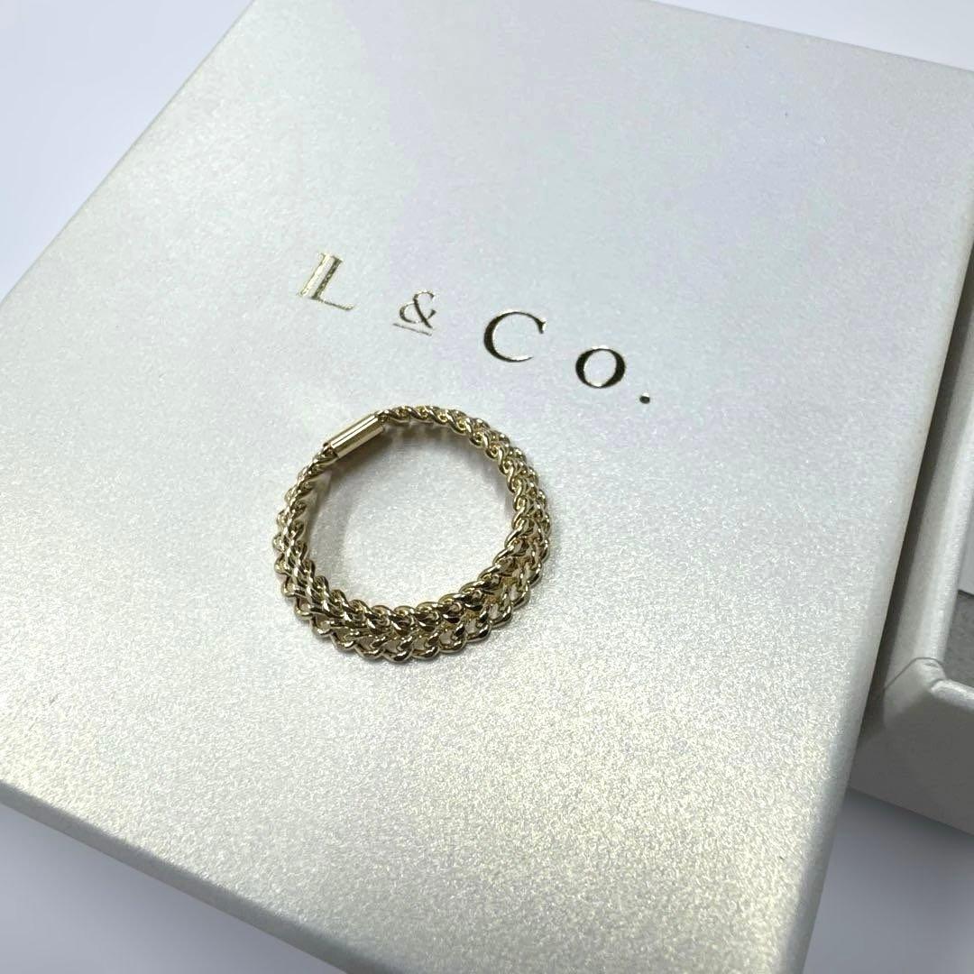 【ほぼ未使用品】K18 ビスマルク チェーンリング 喜平 大　L&Co.