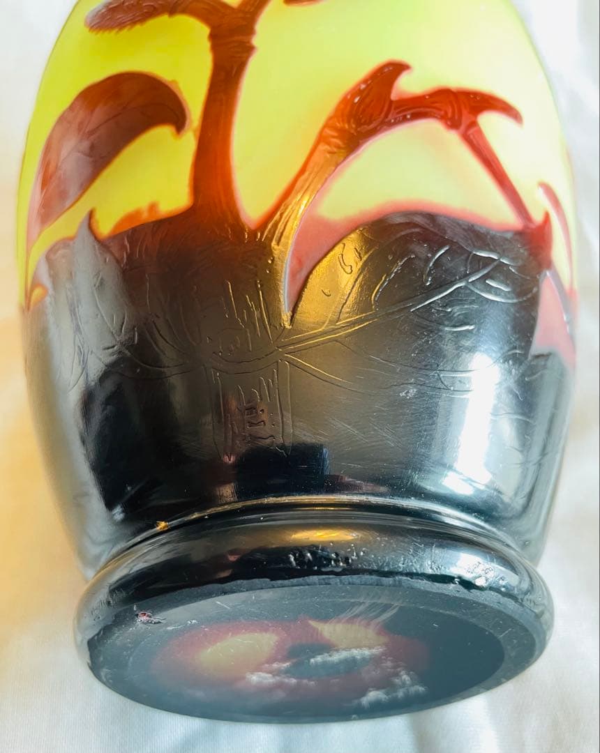 KAITO様専用】D'Argental工房 アールヌーボー様式 ガラス花瓶