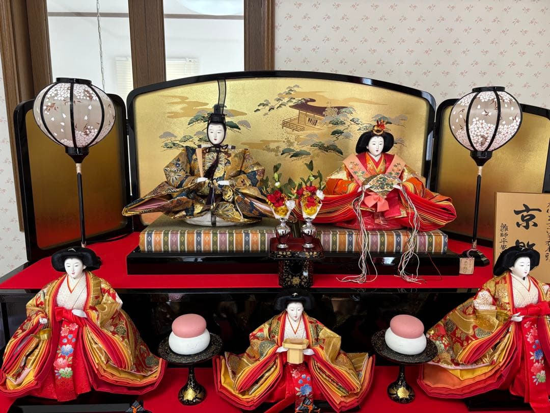 【まこちゃん専用】　京雛　木製雛壇の化粧板７枚のみ