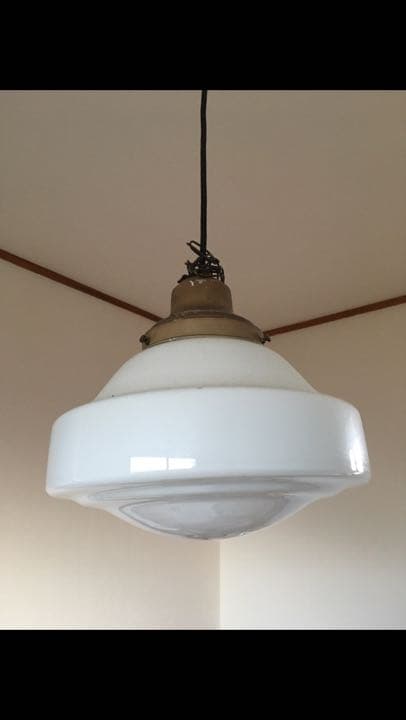 大正ロマン 乳白ガラス 電笠ライト アンティーク 昭和レトロ ランプ