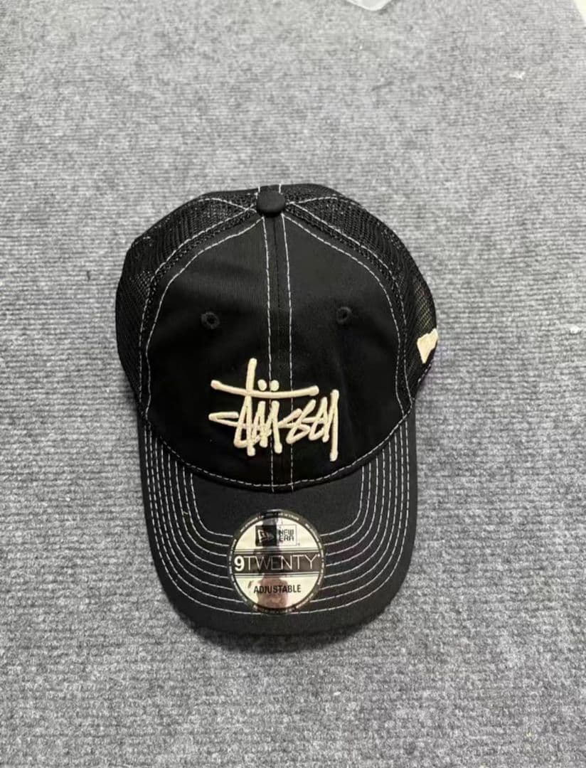 Stussy ブラック メッシュキャップ - メルカリ