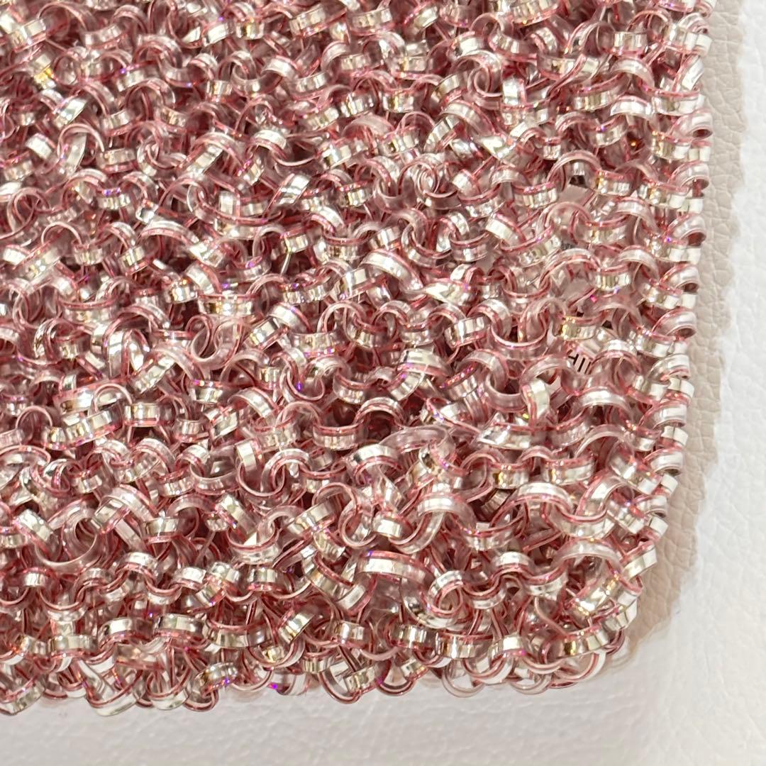 極美品✨アンテプリマ　ミニバッグ　ハンドバッグ　ワイヤーバッグ　ピンク　シルバー