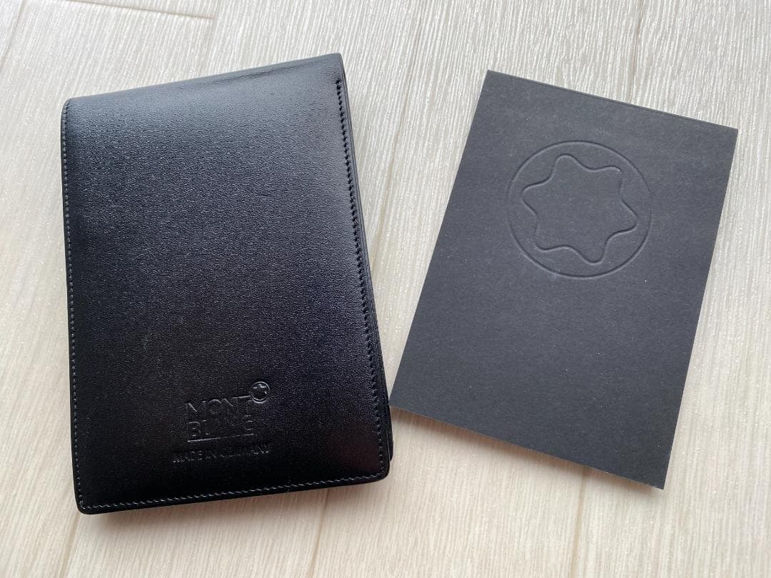 ドイツ製 モンブラン ノート 本革 レザー ブラック スモールサイズ