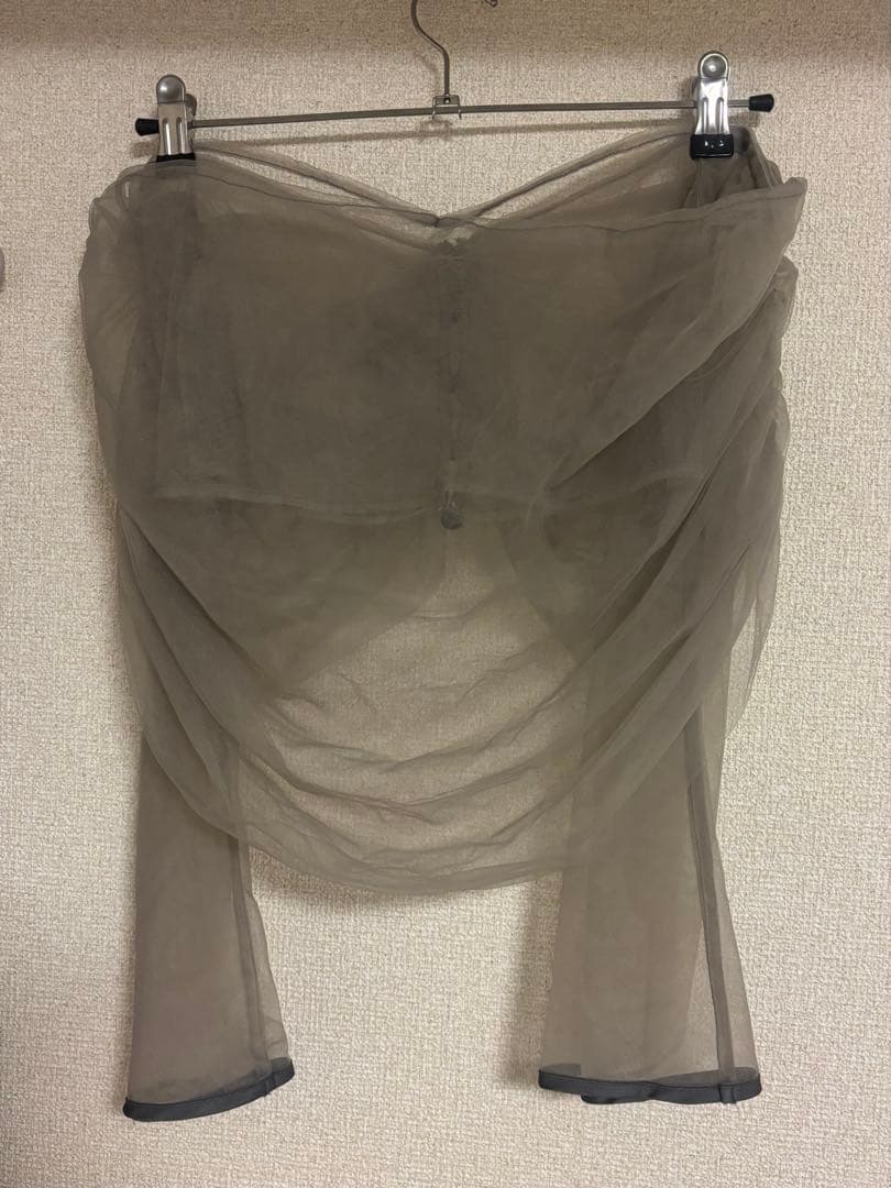 LEJA チュールオフショルダー花柄Iラインドレスワンピース