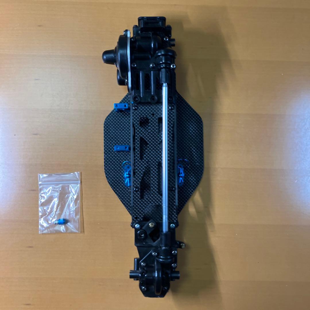 レア】タミヤ ラジコン DF03 カーボンシャーシ 前後ギアボックス付き