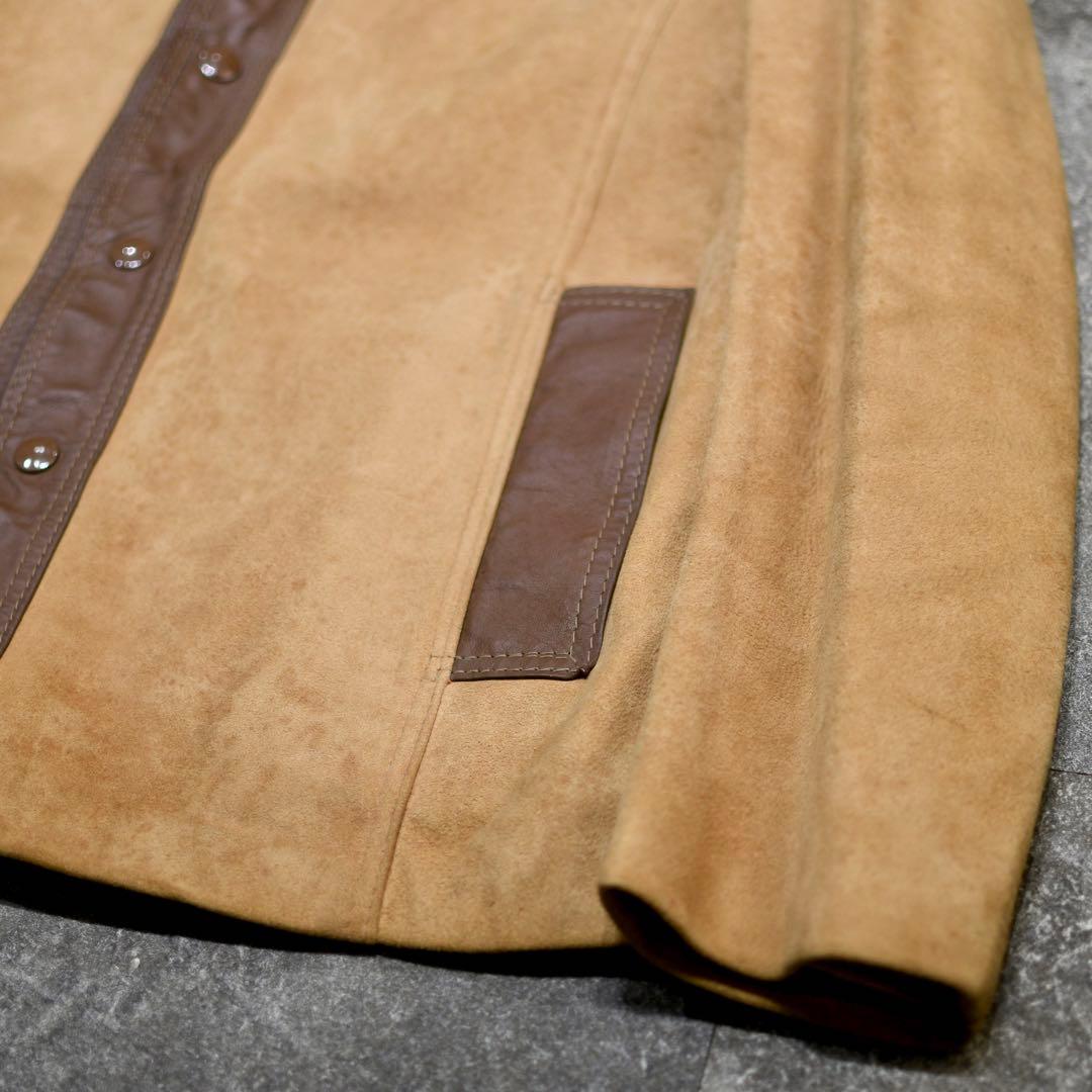 古着 70´s ヌバックレザー レザージャケット ベージュ ジャケット