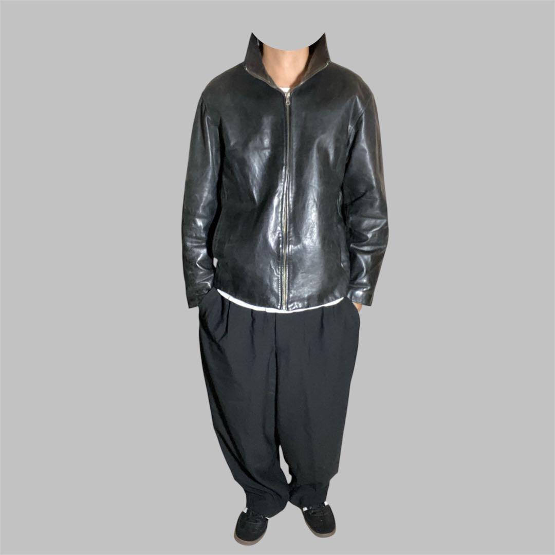 00s Gap Leather Jacket Black Y2K