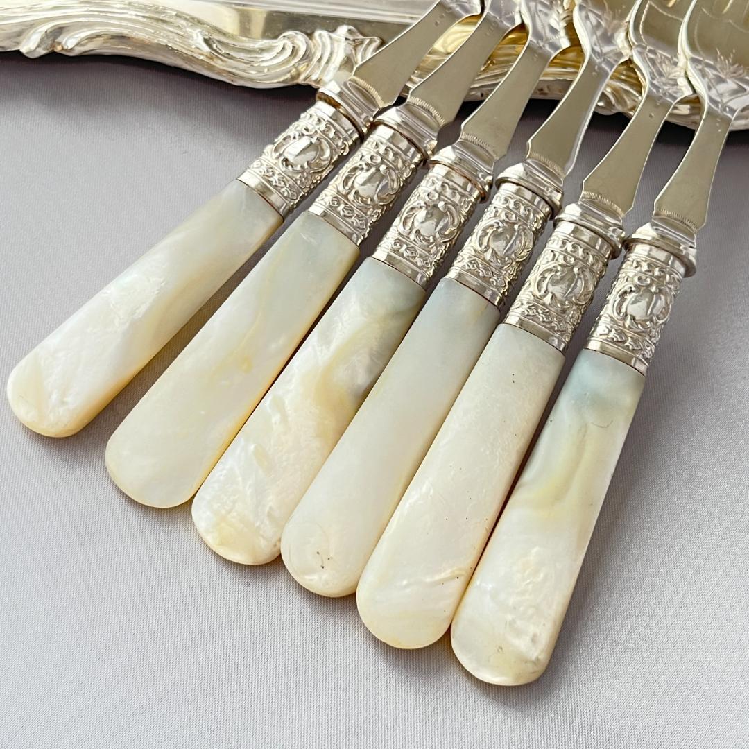 Saunders & Shepherd】【白蝶貝】カトラリーセット